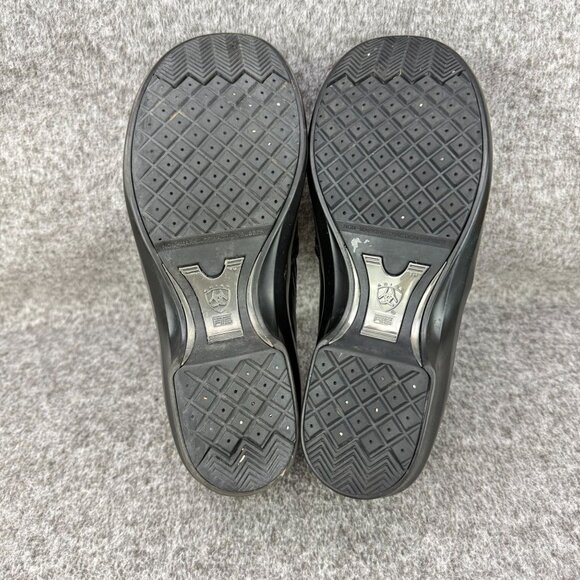 ✅ Womens 11B Ariat Sutter Black Leather Slip-On Clogs Heeled Comfort Work/Chore - Picture 5 of 12